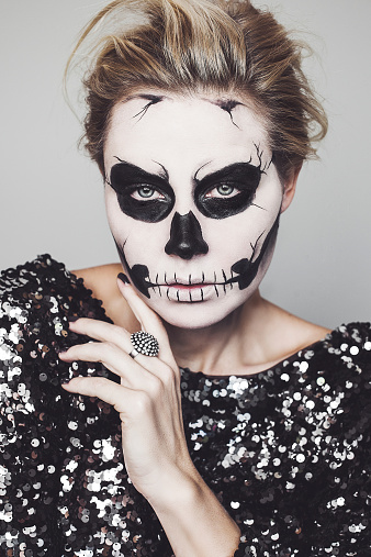 Skeleton make up, ready for halloween