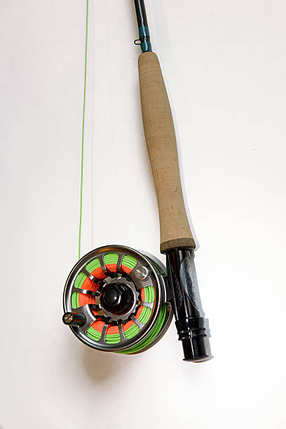 istock Fly rod and reel filled with line 515704539