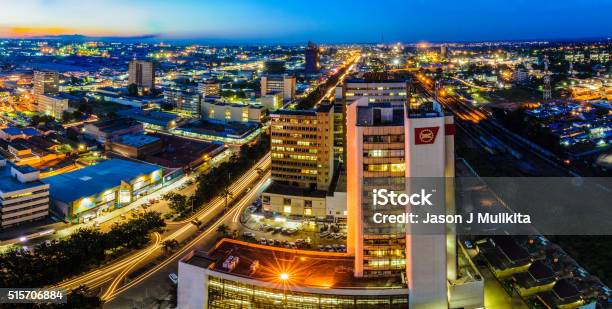 Skyline Photo Of Lusaka City At Night Stock Photo - Download Image Now - Lusaka City, Zambia, Urban Skyline