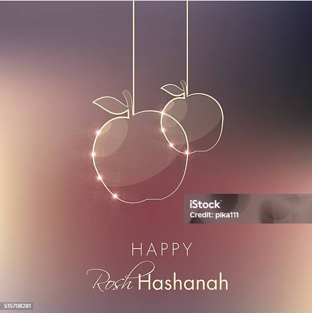 Rosh Hashanah Holiday Greeting Vector Illustration Stock Illustration - Download Image Now - Rosh Hashanah, Shana Tova, Backgrounds