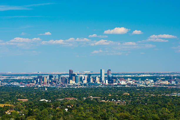 istock Denver skyline aerial overview with clouds 515710194