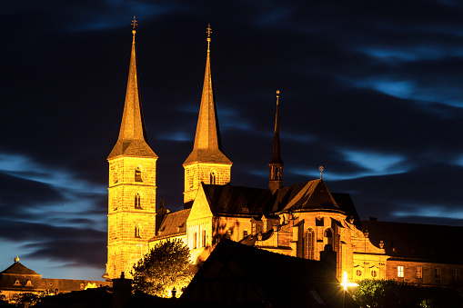 Bamberg Cathedral at night