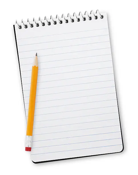 Photo of Note pad and Pencil