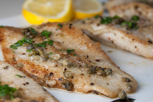 istock Pan seared catfish meuniere with capers and lemons 515714326