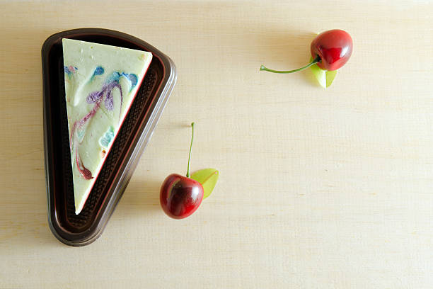 Fancy soap in cake form with cherry with blank space