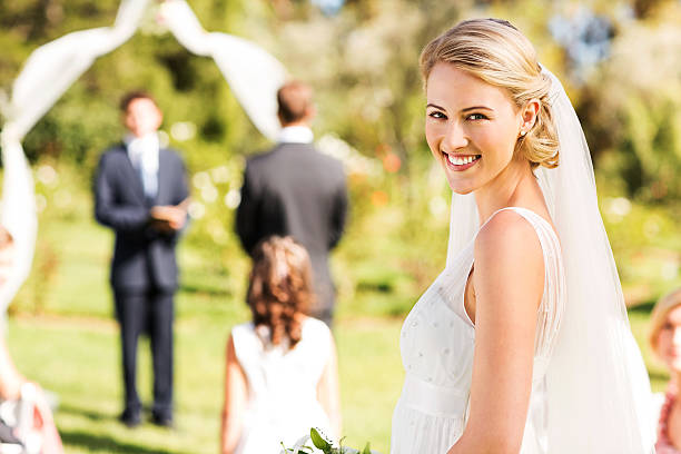 istock Happy Bride Ready To Walk Up The Aisle 515718149