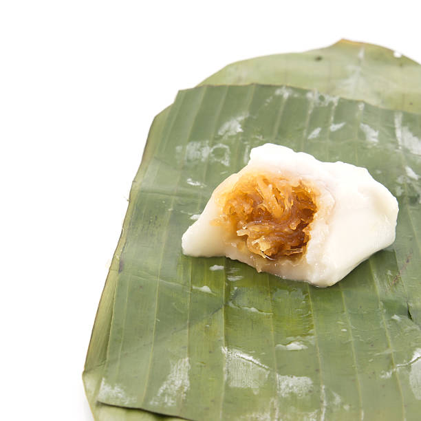 istock Khanom Sod-Sai, Steamed Flour with Coconut Filling 515720111