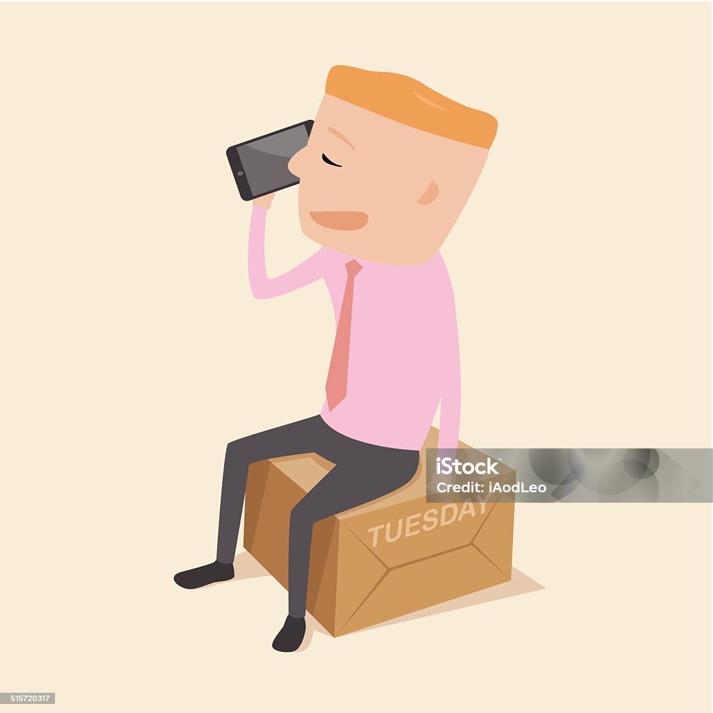 Contact with customers on Tuesday. Contact with customers  on Tuesday, Business concept and vector illustration EPS10. Adult stock vector