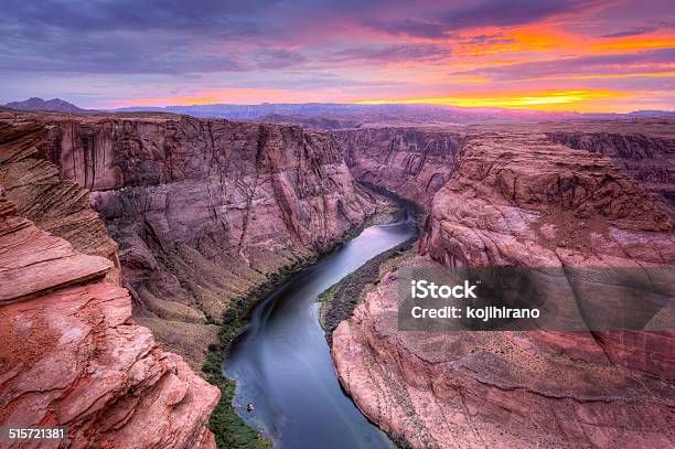 Colorado River Horseshoe Bend At Sunset Stock Photo - Download Image Now - Grand Canyon National Park, Grand Canyon, Colorado River
