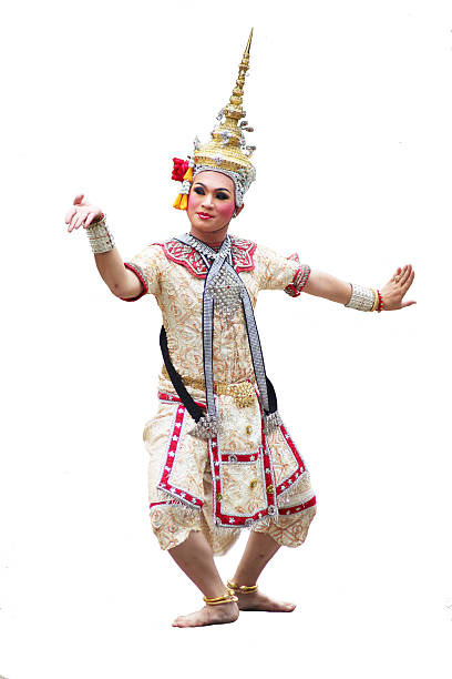 istock Man wearing the white background of Dramatic Arts Thailand. 515722023