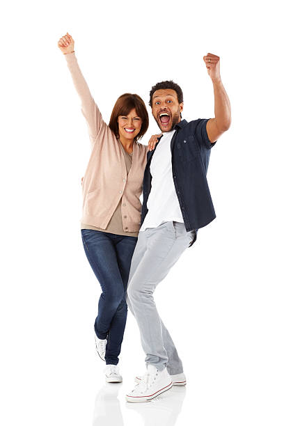 istock Joyous mature couple celebrating success 515722331