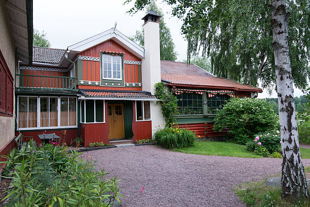 Sundborn, Sweden - July 4, 2013: The world famous home of Swedish artists Carl and Karin Larsson at Lilla Hyttnas in Sundborn, Sweden.