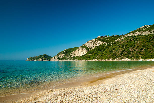 Beautiful pebble beach of Agios Giorgios