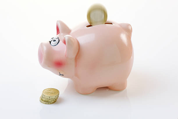 istock Pink Piggy Bank with Money 515724849