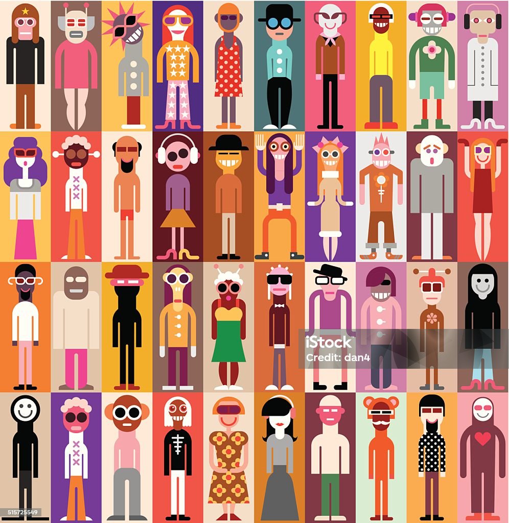 People Portraits People Portraits - set of vector illustration. People stock vector