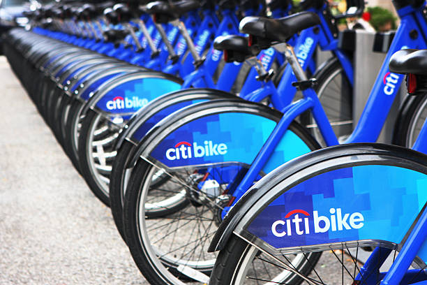 citi bike-sharing system - bicycle chain bicycle gear chain gear stock-fotos und bilder