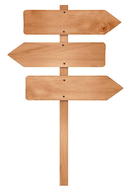 istock Wooden arrow sign post 515736968