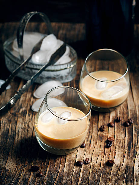 istock Irish creme liqueur in glass with ice. 515738442