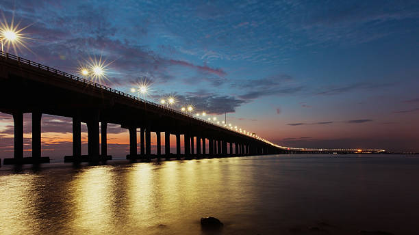 istock night scene of bridge 515738878