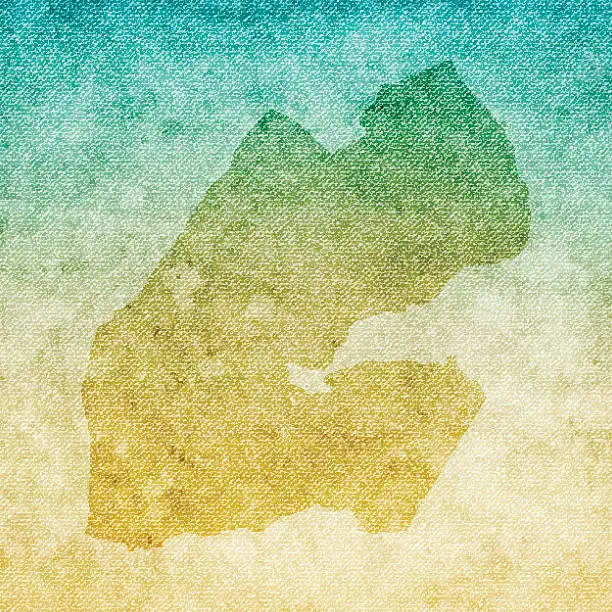 Vector illustration of Djibouti Map on grunge Canvas Background