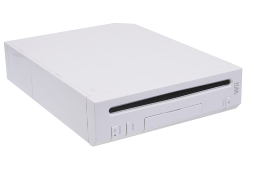 Adelaide, Australia - March 15, 2016: A studio shot of a Nintendo Wii Console. A popular video game entertainment system sold worldwide since 2006 with over 100 million consoles sold.