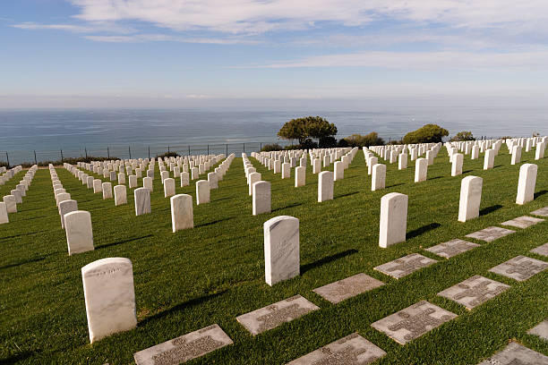 Fort Rosecrans National Cemetery Cabrillo National Monument Fort Rosecrans National Cemetery is a federal military cemetery in the city of San Diego, California. national cemetery stock pictures, royalty-free photos & images
