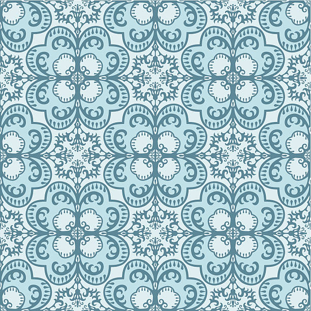 Seamless Damask Pattern vector art illustration