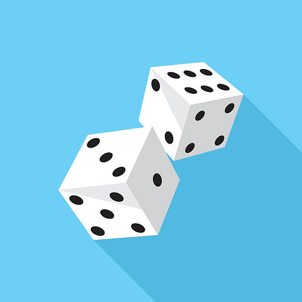 Dice Icon Vector illustration of dices. dice stock illustrations