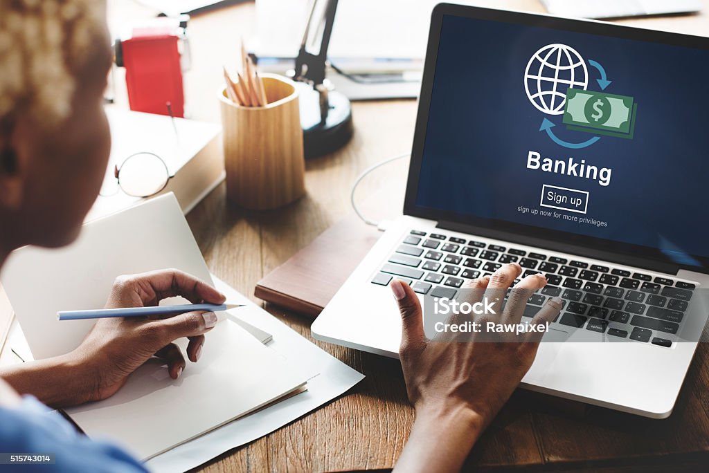 Banking Business Account Finance Economy Concept - 免版稅銀行業圖庫照片