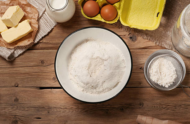 istock Flour in bowl with Ingredients for cooking bakery products 515743314