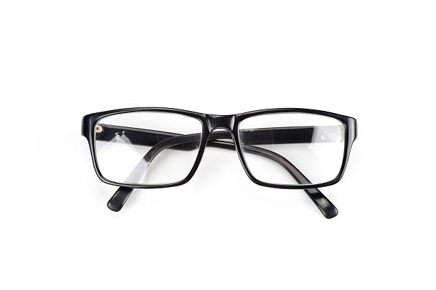 istock Black Eye Glasses look a bit nerd style Isolated White 515743767