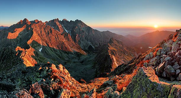 istock Mountain sunset panorama from peak - Slovakia Tatras 515744185