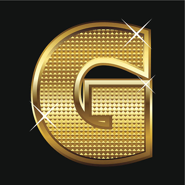 Golden Font Type Golden font type letter G gold g stock illustrations