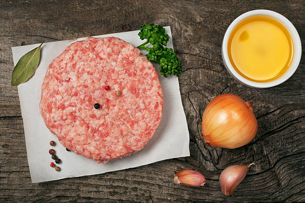 istock Raw ground pork meat steak cutlets 515745304