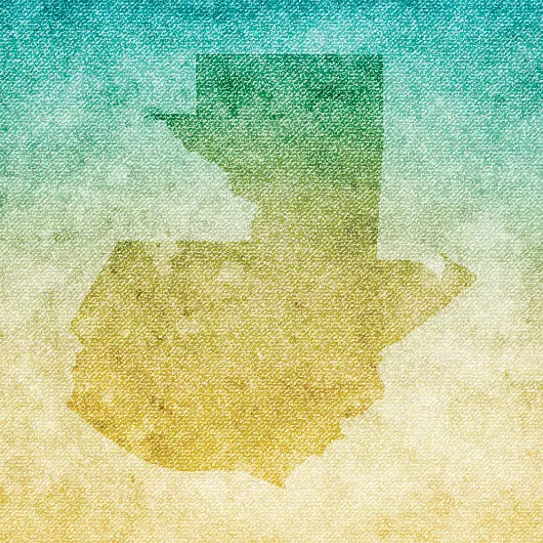 Vector illustration of Guatemala Map on grunge Canvas Background