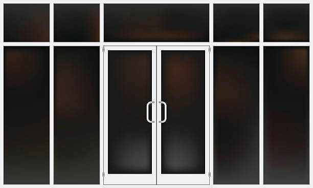 ilustraciones, imágenes clip art, dibujos animados e iconos de stock de tienda de vector de boutique - puerta negocio