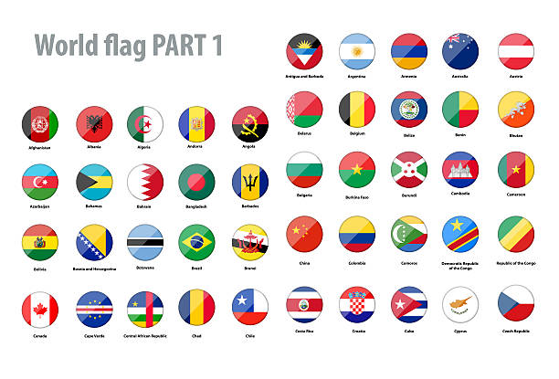 世界の旗コレクション - flag of antigua and barbuda ストックフォトと画像