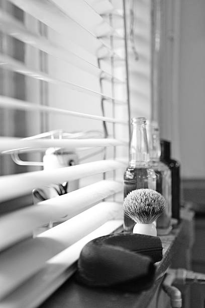 istock shaving supplies at barber shop 515768677