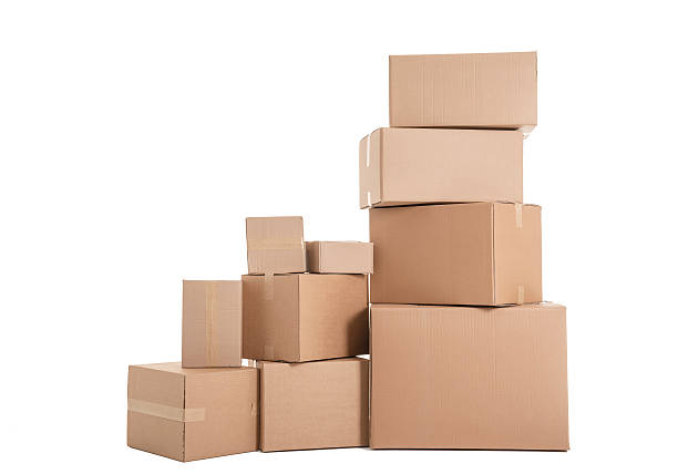 판지 상자 - packaging freight transportation box moving office 뉴스 사진 이미지