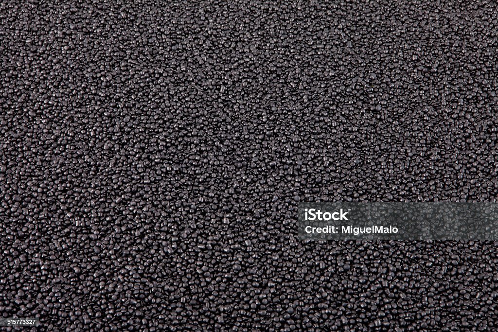 Plastic Resin Pellets Plastic Resin Pellets in Black Color Recycling Stock Photo