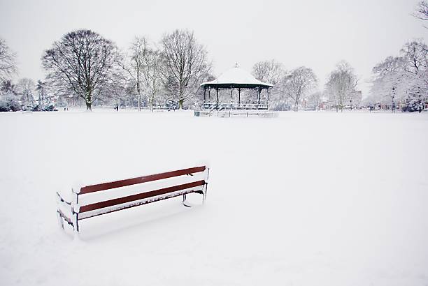 Northampton Abington Park in the snow