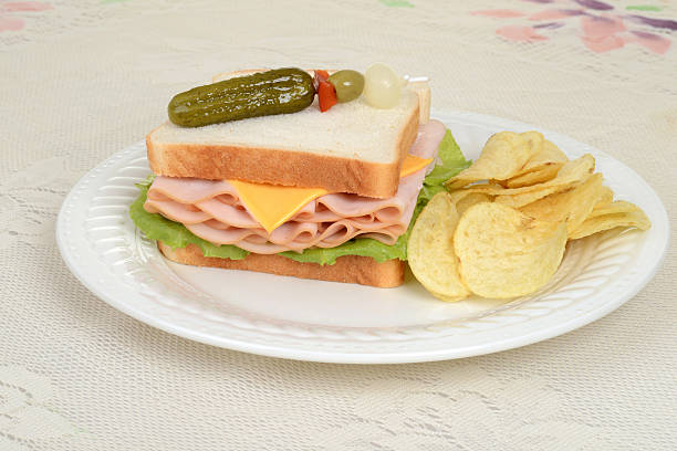 istock chicken sandwich with pickle skewer 515775107