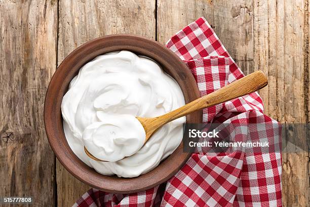 Yogurt Stock Photo - Download Image Now - Yogurt, Cream - Dairy Product, Greek Yogurt