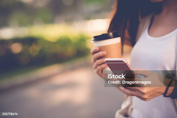 Text Messaging Stock Photo - Download Image Now - Mobile App, Smart Phone, Coffee - Drink