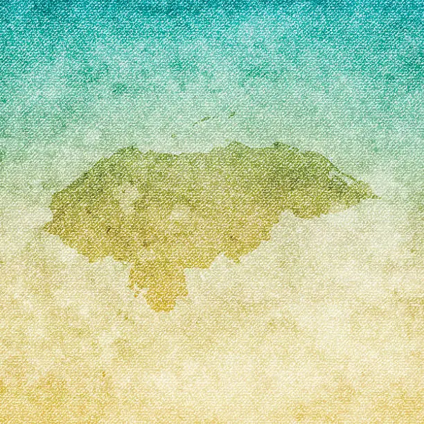 Vector illustration of Honduras Map on grunge Canvas Background