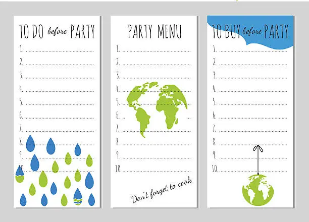 Vector illustration of Earth Day party organizer