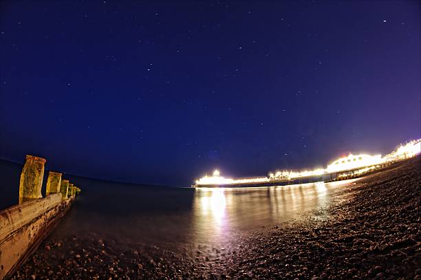 Eastbourne Pier at night.