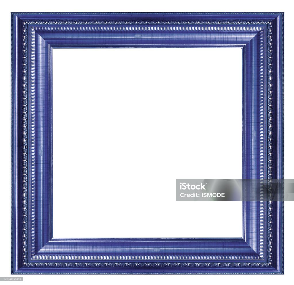 Blue Portrait Frame Blue Picture Frame On White Background Stock Photo - Download Image Now ...