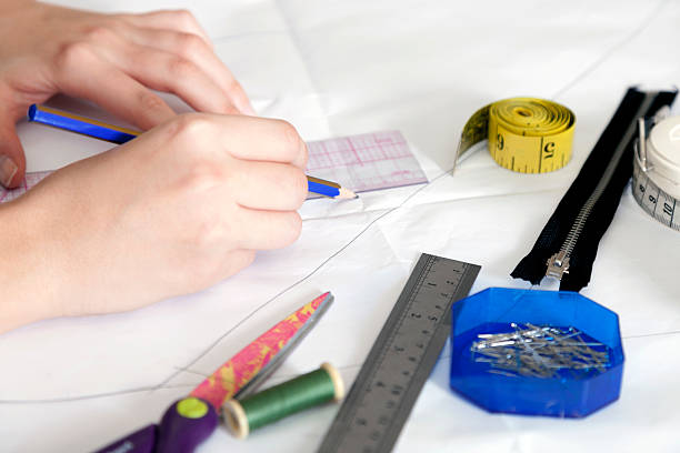 istock Female Fashion Student is Working On A Design 515784502