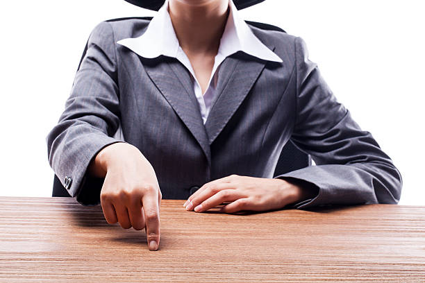 istock Businesswoman Pointing on Desk 515785199